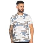 Camiseta Camuflada Masculina Estampada Manga Curta G/Careca