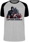 Camiseta Capitão América Desintegrando Blusa Plus Size extra grande adulto ou infantil