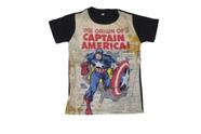Camiseta Capitão América Vingadores Blusa Infantil Super Heróis H163 BM