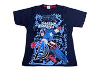 Camiseta Capitão América Vingadores Blusa Infantil Super Heróis Maj608 BM