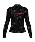 Camiseta Capuz Feminina Mar Negro Sublimada Camisa Dry Fit Pesca Peixe Proteção Solar Fator 50+