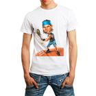 Camiseta Caricatura Nadal Masculina Tamanho EG