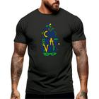 Camiseta Carnaval AI Festa Verão 2024 Manga Curta Estampada Shopping Academia Festa 100% Algodão