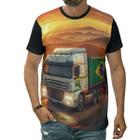 Camiseta Carreta Na Zona Rural Bandeira Brasil Agro Paisagem