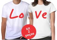 Camiseta Casal 2 Peças Lo Ve Namorado Casados Love Camisa Blusas