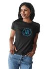 Camiseta Casual Moreninha com Estampa Grl Pwr e Gola Redonda