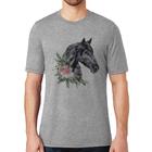 Camiseta Cavalo e Flores - Foca na Moda