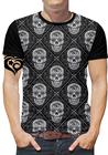 Camiseta caveira rock PLUS SIZE Masculina infantil blusa