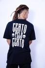 Camiseta 'Certo Pelo Certo' com Crânios - Audácia em Preto