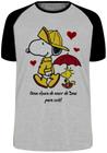 Camiseta Chuva de Amor de Deus Snoopy Blusa Plus Size extra grande adulto ou infantil