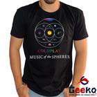 Camiseta Coldplay 100% Algodão Music Of The Spheres Rock Alternativo Geeko