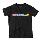 Camiseta Coldplay Camiseta Banda Coldplay Logo Colorido