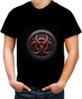 Camiseta Colorida Biohazard Perigo Biológico Stay Away 8