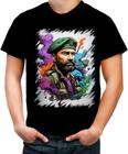 Camiseta Colorida Boina Verde Soldado Batalhão 12