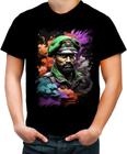 Camiseta Colorida Boina Verde Soldado Batalhão 2