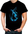 Camiseta Colorida Bruxa Halloween Azul Festa 2 - Kasubeck Store