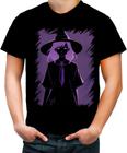 Camiseta Colorida Bruxa Halloween Púrpura Festa 10