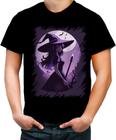 Camiseta Colorida Bruxa Halloween Púrpura Festa 3