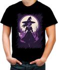 Camiseta Colorida Bruxa Halloween Púrpura Festa 4