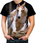 Camiseta Colorida Cão Borzoi Competição Veloz Ágil Lindo 1