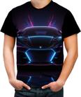 Camiseta Colorida Carro Neon Dark Silhuette Sportive 3