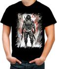 Camiseta Colorida Ciborgue Ninja Robô Espreita 13