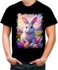 Camiseta Colorida Coelhinho da Páscoa com Ovos de Páscoa 5