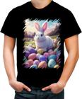 Camiseta Colorida Coelhinho da Páscoa com Ovos de Páscoa 8