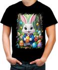 Camiseta Colorida Coelhinho da Páscoa Traço Infantil 5