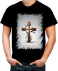 Camiseta Colorida da Cruz de Jesus Igreja Fé 28