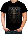 Camiseta Colorida da Cruz de Jesus Igreja Fé 4