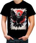 Camiseta Colorida de Águia Asas Coragem Visão 12