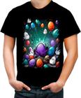 Camiseta Colorida de Ovos de Páscoa Artísticos 10