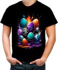 Camiseta Colorida de Ovos de Páscoa Artísticos 5