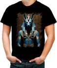 Camiseta Colorida Deus Egípcio Anubis Mortos 2