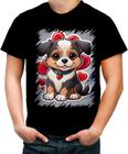 Camiseta Colorida Dia dos Namorados Cachorrinho 16