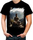 Camiseta Colorida Estátua de Buda Iluminado Religião 10