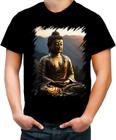 Camiseta Colorida Estátua de Buda Iluminado Religião 22