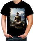 Camiseta Colorida Estátua de Buda Iluminado Religião 3