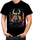 Camiseta Colorida Guerreiro Viking Nórdico Tribo 13