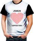 Camiseta Colorida João 3 16 Jesus Te Ama 4k 2