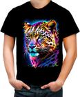 Camiseta Colorida Leopardo Velocidade Felino Panthera 5