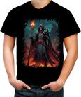 Camiseta Colorida Lich Ancião Desenhado Magia 11