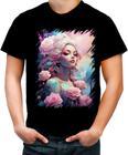 Camiseta Colorida Mulher de Rosas Paixão 1