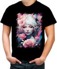 Camiseta Colorida Mulher de Rosas Paixão 3