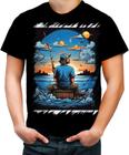 Camiseta Colorida Pesca Esportiva Peixes Azul Paz 10 - Kasubeck Store