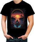 Camiseta Colorida Pesca Esportiva Pôr do Sol Peixes 4 - Kasubeck Store