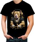 Camiseta Colorida Pitbull com Headphones 10