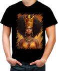 Camiseta Colorida Rainha Africana Queen Afric 1