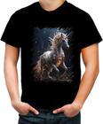 Camiseta Colorida Unicornio Criatura Mítica Fera 5
